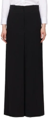 Dries Van Noten Black Vented Maxi Skirt In 900 Black