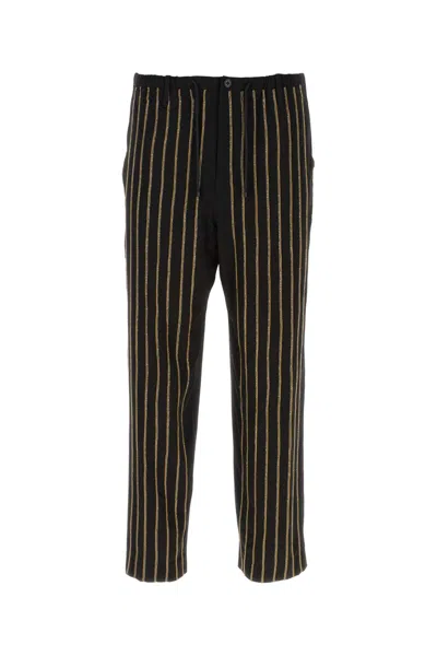 DRIES VAN NOTEN BLACK VISCOSE BLEND PANT