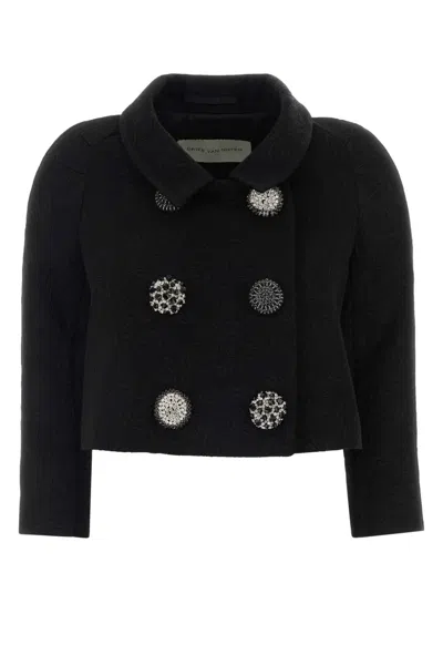 Dries Van Noten Double-breasted Embellished Jacket In Black