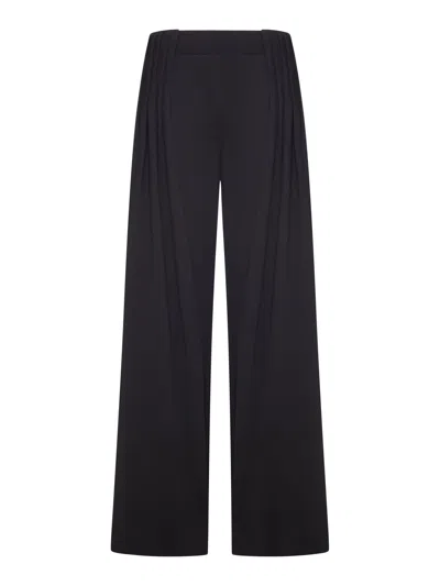 Dries Van Noten Black Wide Leg Pants In Multi