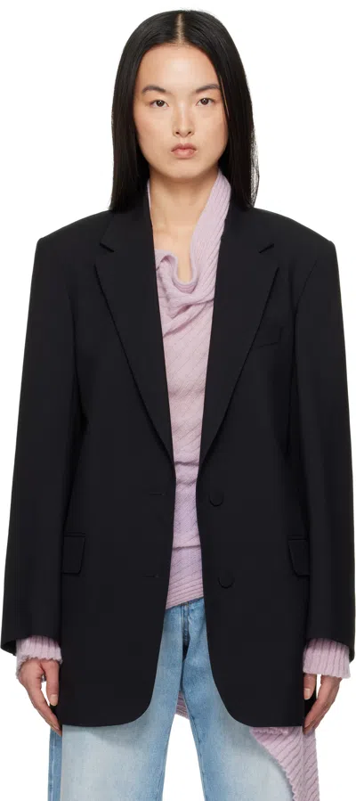 Dries Van Noten Black Wool & Mohair Blazer In 900 Black