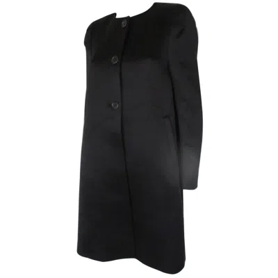 Pre-owned Dries Van Noten Black Wool And Silk Coat