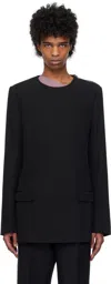 Dries Van Noten Black Wool Barathea Blazer In 900 Black
