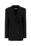 Dries Van Noten Double-breasted Tailored Blazer In Black