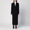 DRIES VAN NOTEN BLACK WOOL-BLEND DOUBLE-BREASTED COAT