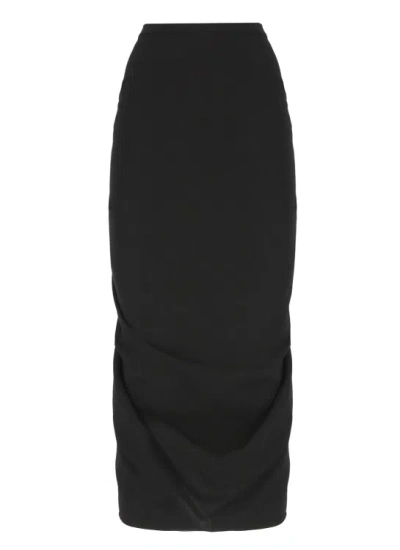 Dries Van Noten Black Wool Blend Skirt