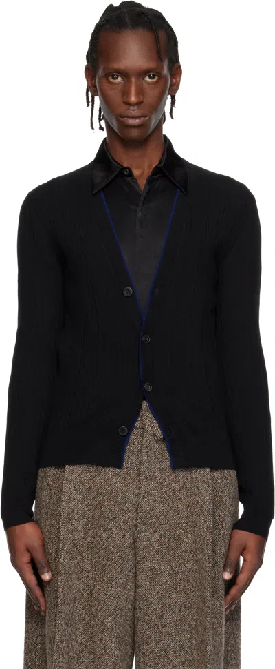Dries Van Noten Black Wool Cardigan