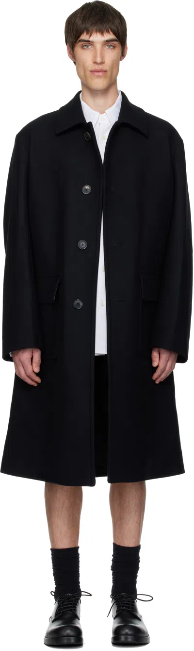 Dries Van Noten Black Wool Coat
