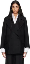 Dries Van Noten Black Wool Coat In 900 Black