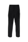 Dries Van Noten Black Wool Pant In Black