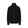 Dries Van Noten Full Zip Turtleneck Sweater With Shoulder Detail In Black