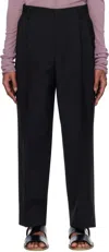 Dries Van Noten Black Wool Twill Trousers In 900 Black