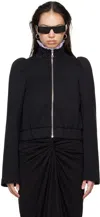 Dries Van Noten Black Zip Cotton Jacket In 900 Black