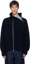 Dries Van Noten Wool Sweater With High Collar And Zipper In Black
