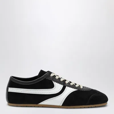 Dries Van Noten Sneakers Contrast Stitching Low Top Rubber Sole In Black