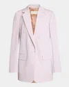 Dries Van Noten Blanchets Cotton Jacket In Lilac