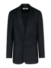 Dries Van Noten Wool Blend Blazer Front Pockets In Black