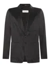 Dries Van Noten Black Cotton Blend Blazer In Black