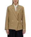 Dries Van Noten Cotton Jacket Double Breasted Design Long Sleeves In Brown