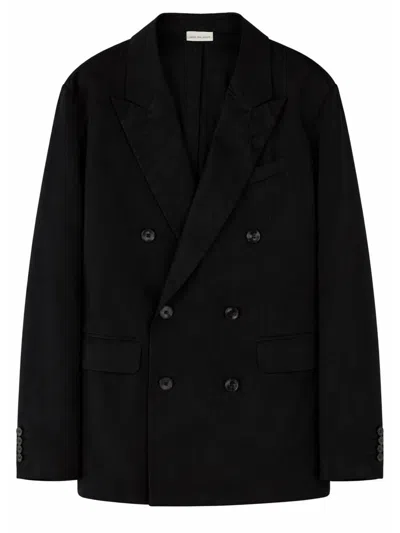 Dries Van Noten Balto Blazer Double Breasted Front Pockets In Black