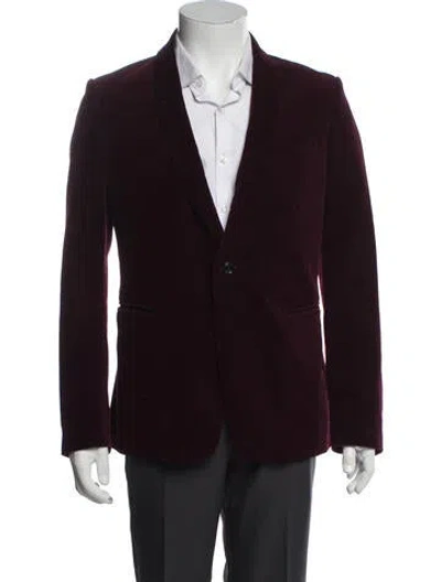 Pre-owned Dries Van Noten Blazer In Burgundy