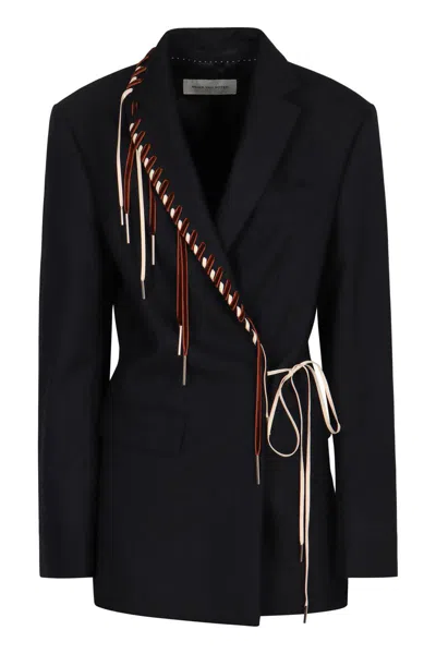 Dries Van Noten Blazer In Wool In Blue