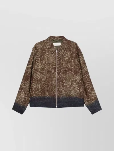 Dries Van Noten Blazer Patterned Multiple Pockets In Multicolor