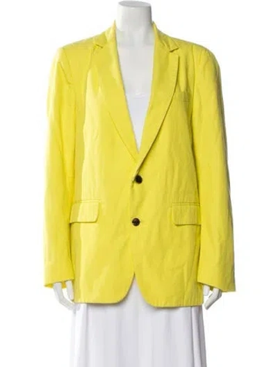 Pre-owned Dries Van Noten Blazer In Yellow