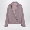 Dries Van Noten V-neck Drawstring Shirt In Pink