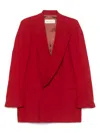 Dries Van Noten Double-breasted Front Flap Pockets Jacket In Red