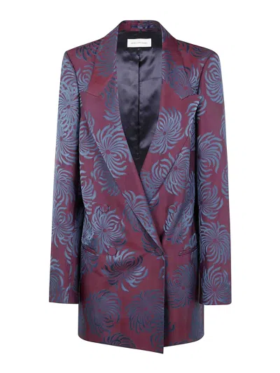 Dries Van Noten Blink 2140 Double Dye Jacquard Jacket In Pink