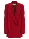 Dries Van Noten Wool Blazer With Covered Buttons And Wide Lapel