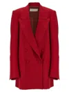 Dries Van Noten Wool Blazer With Covered Buttons And Wide Lapel