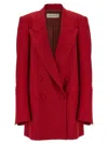 Dries Van Noten Wool Blazer With Covered Buttons And Wide Lapel
