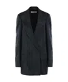 Dries Van Noten Blink Double-breasted Jacket In Jacquard In Dark Green