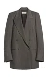 Dries Van Noten Blink Double-breasted Wool Blazer In Grey