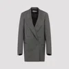 Dries Van Noten Longline Jacket With Notched Lapels And Pockets In Black