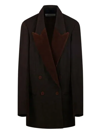 Dries Van Noten Women Blink Tux Den 2397 W.w. Jacket Brn In Animal Print
