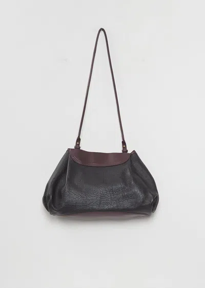 Dries Van Noten Blossom Leather Shoulder Bag In Black