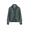 Dries Van Noten Printed Long Sleeve Blouse With Drawstring Hem