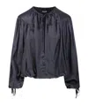 Dries Van Noten Catti Loose Blouse With Gathering Details In Black