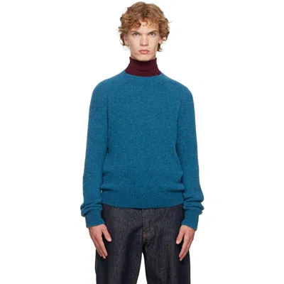 Dries Van Noten Blue Alpaca Sweater