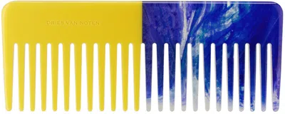 Dries Van Noten Blue & Yellow Bi-color Comb