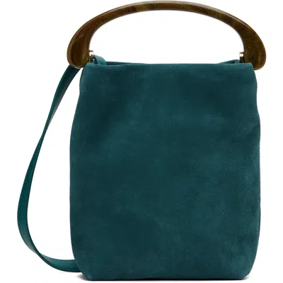 Dries Van Noten Blue Calf Leather Small Bag In 503 Turquoise