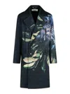 Dries Van Noten Embroidery Polyester Blend Coat In Black
