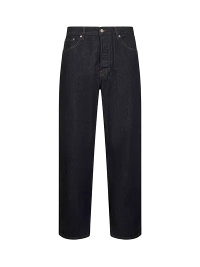 Dries Van Noten Blue Cotton Denim Straight Jeans
