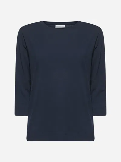 DRIES VAN NOTEN BLUE COTTON JERSEY T-SHIRT