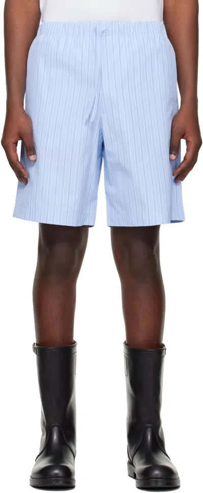 Dries Van Noten Men Embroidered Opini Piperi Bermuda Shorts In Blue