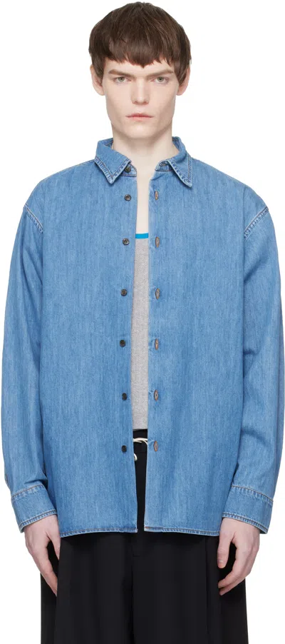 Dries Van Noten Blue Denim Shirt