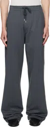 Dries Van Noten Blue Drawstring Sweatpants In Gray